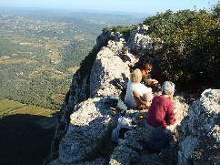 Au bord de l' a-pic de la face Nord